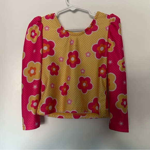 3 for $20 🐣 Disney Junior Full Sleeve Minnie Mouse Floral Sun & Swim Top - Picture 4 of 9